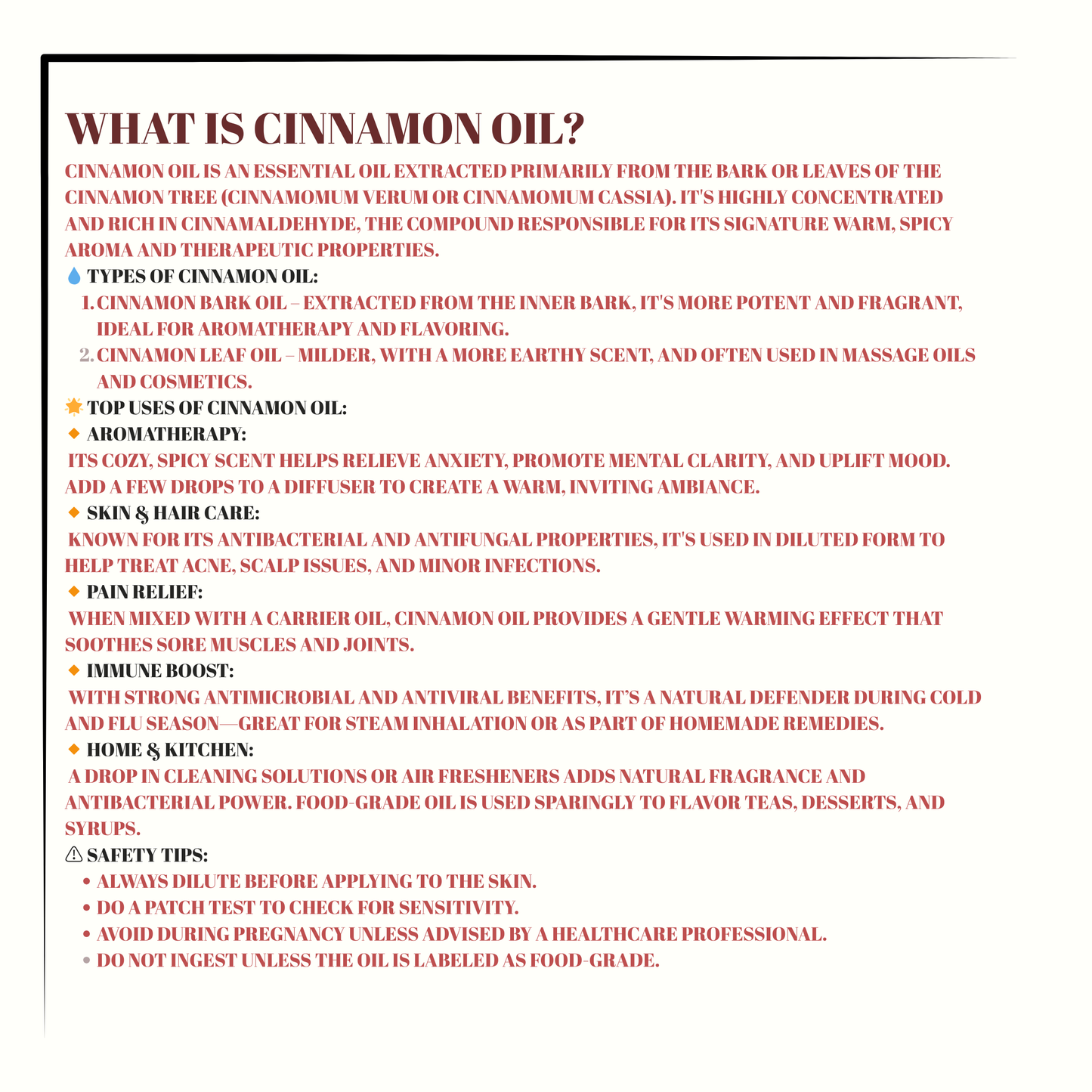 ๐ฟ Cinnamon COโ Essential Oil