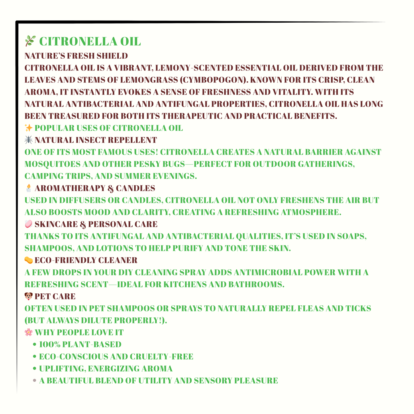 CITRONELLA OIL
