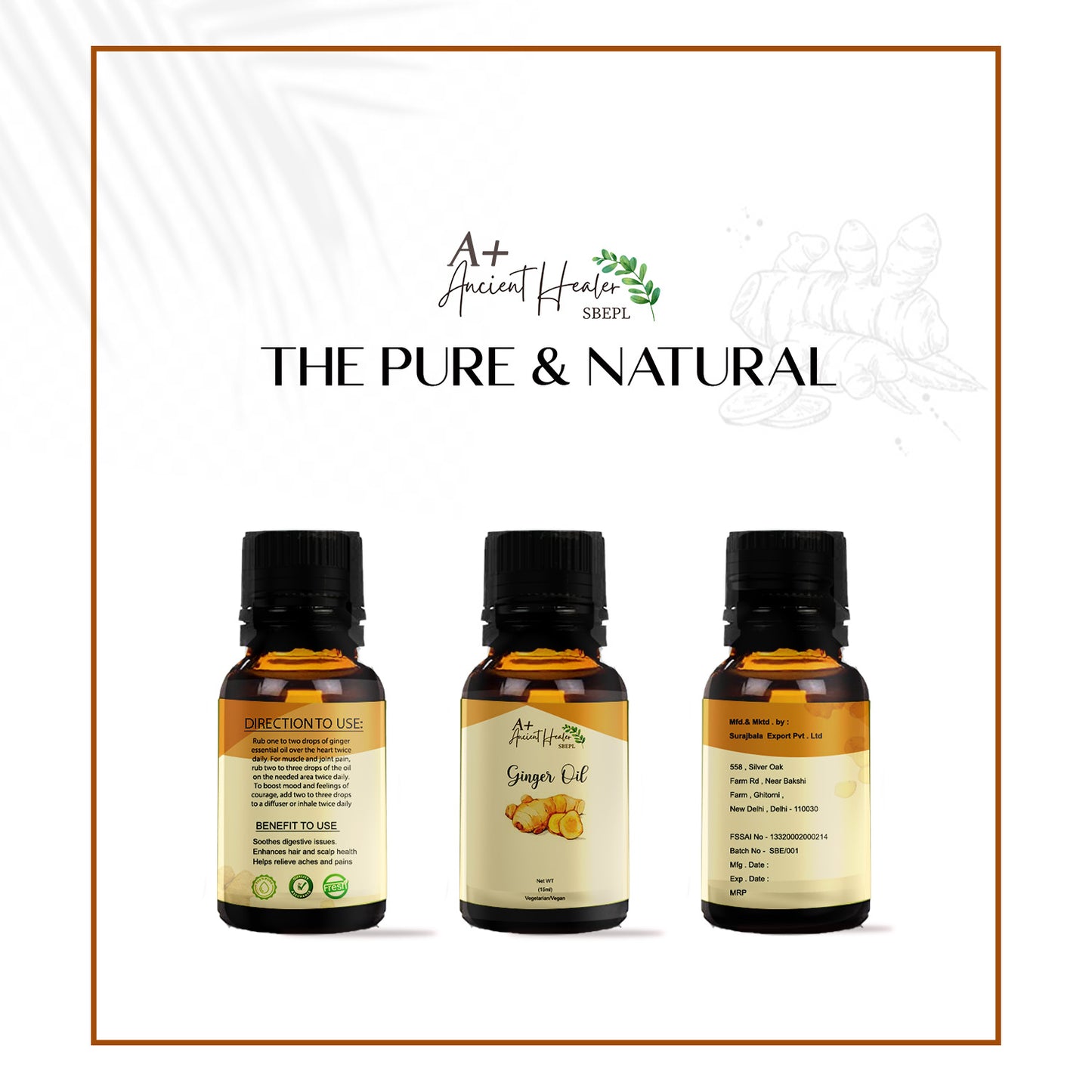 π« Ginger SCFE (COβ) Essential Oil