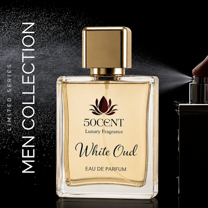 50CENT |  Laxuary Eau de perfum |   White Oud Eau de Parfum. This sophisticated 100ml fragrance blends the rare,