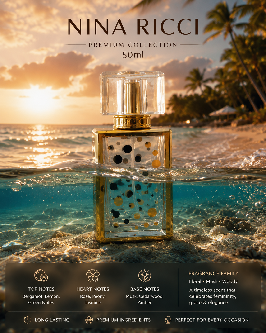 50CENT | Discover the timeless elegance of NINA RICI 50ML Eau de Parfum, a sophisticated fragrance crafted for the modern woman.