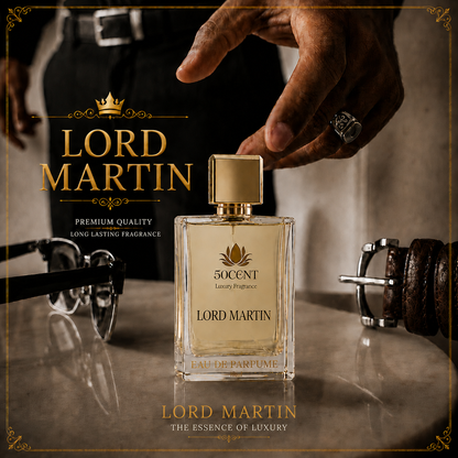 50CENT | Lord martin  Eau de perfum   Elevate your fragrance collection with this distinctive scent that combines elegance with edge.