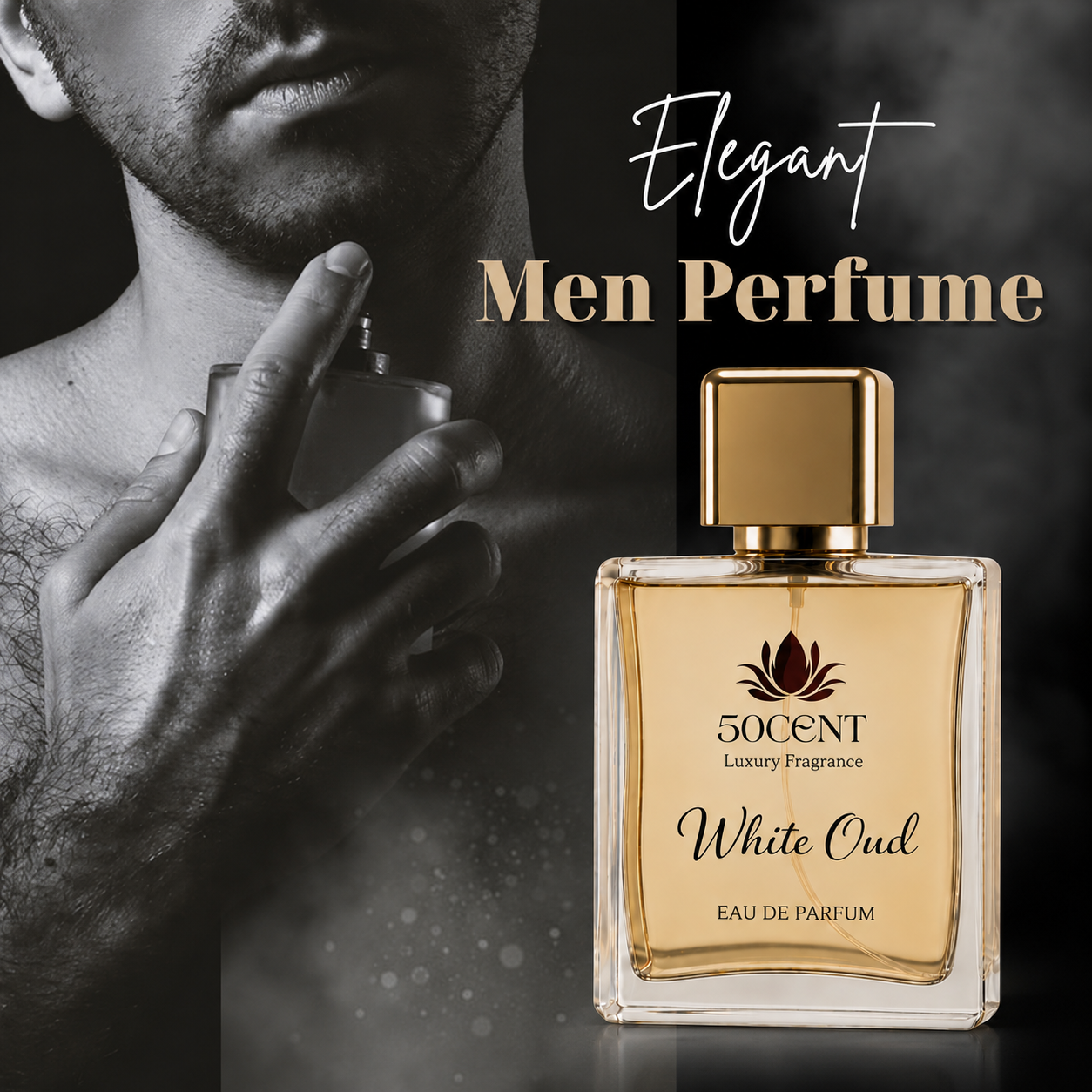 50CENT |  Laxuary Eau de perfum |   White Oud Eau de Parfum. This sophisticated 100ml fragrance blends the rare,