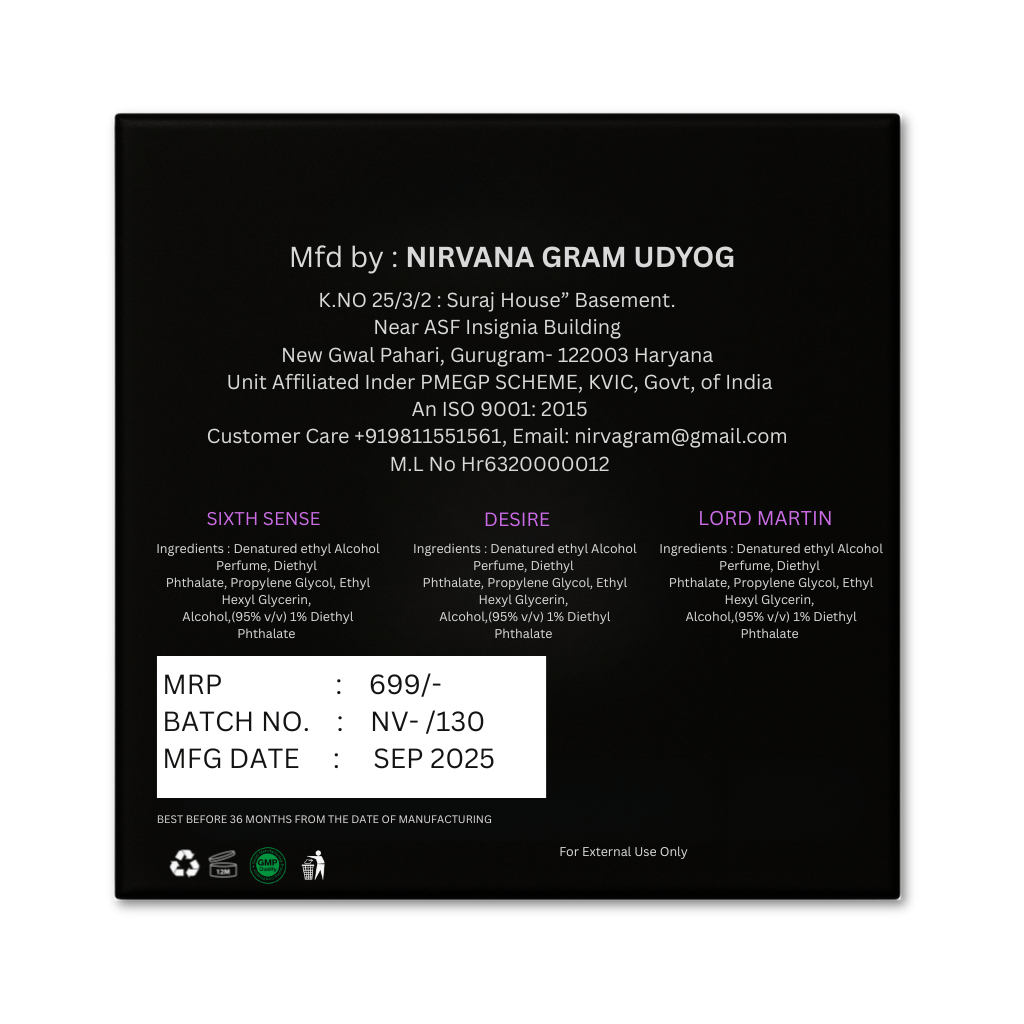 Gift Box 30 ml x 3(Lord martin,Desire,Sixth sense)