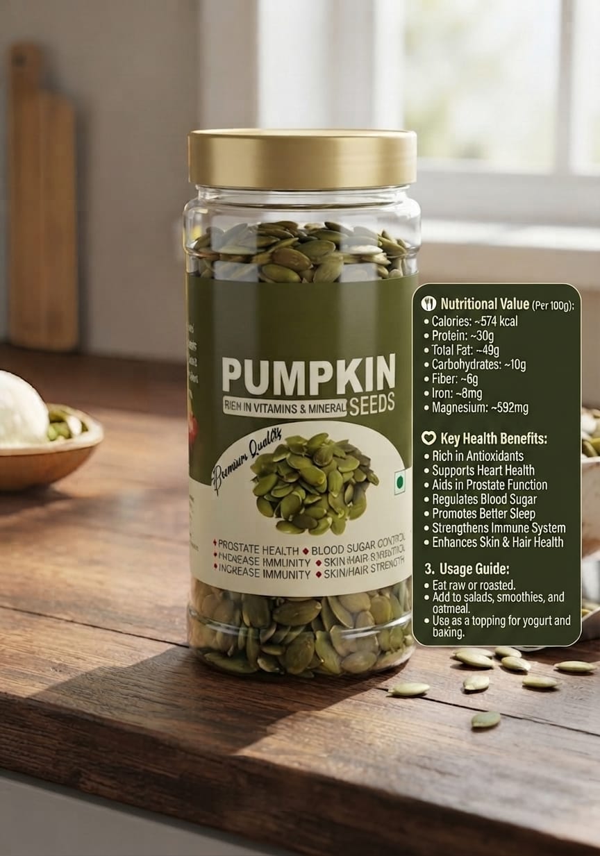 Ancient flavours | Premium pumpkin seeds-200gm  packed with natural nutrition and wholesome goodness.
